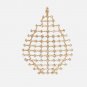 (2pc Set) Hollow Rhinestone Drop Earrings - Gold Geometric Jewelry