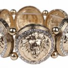 Lion Head Stretchy Bracelet w/rhinestones Silver Lion Head Stretchy Bracelet w/rhinestones Silver