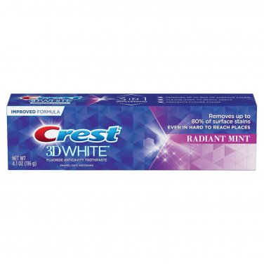 Crest Toothpaste 3d White Radiant Mint, 4.1oz EXP  10-2023