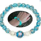(BLUE) Luminous Firefly Healing Crystal GLASS Beaded Glow in the Dark Bracelet (BLUE) Luminous Firefly Healing Crystal GLASS Beaded Glow in the Dark Bracelet