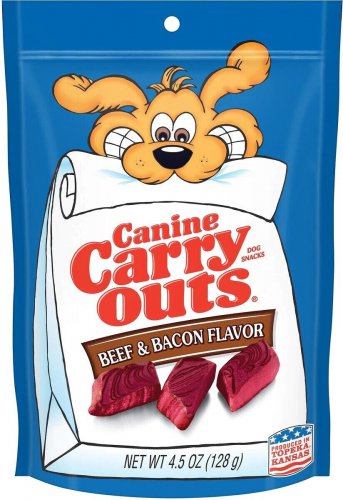 Canine Carry Outs Beef & Bacon Flavor Dog Treats, 4.5 Oz.