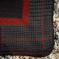 Navy Blue &Red Sweater Scarf Poncho Cape Open Front Blanket Shawls Women