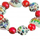 New I Love You Bead Bracelet Stretchy Beautiful White Beads With Small Red  Bead