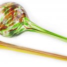 Aqua Watering Globes Plant Watering Glass * Yellow+Green Globe 2 Pack Aqua Watering Globes Plant Watering Glass * Yellow+Green Globe 2 Pack