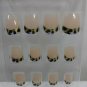 Leopard Black &Gold French Tip Nails Artificial Fake 12 Round Short Glue On