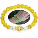 (YELLOW) Luminous Firefly Healing Crystal GLASS Beaded Glow in the Dark Bracelet (YELLOW) Luminous Firefly Healing Crystal GLASS Beaded Glow in the Dark Bracelet