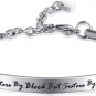 "Not Sisters by Blood but Sisters by Heart" Bracelet -Silver