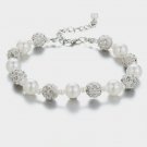 Elegant Imitation Pearl - Rhinestone Shamballa 60mm extender chain Bracelet Elegant Imitation Pearl - Rhinestone Shamballa 60mm extender chain Bracelet