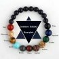 7 Chakra Crystal -Solar System Natural Stone Healing MENS Stone Bracelet