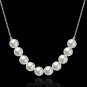 Freshwater 8MM AAA White  Pearl Pendant Necklace