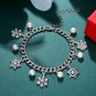 Christmas Multi Snowflake Link Bracelet Women