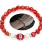 (RED) Luminous Firefly Healing Crystal Beaded Glow in the Dark Bracelet