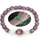 (PURPLE) Luminous Firefly Healing Crystal GLASS Beaded Glow in the Dark Bracelet (PURPLE) Luminous Firefly Healing Crystal GLASS Beaded Glow in the Dark Bracelet