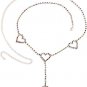 (MUTICOLOR) Boho US SELLER " Sexy Rhinestone Heart Waist Lower Back Belly Chain