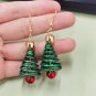 Christmas Dangle Hook Earrings Small Cute Christmas Tree Jewelry for Women Girls