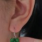 Ribbon Bowknot Festive Red Green Ball Ornament Dangle Earrings
