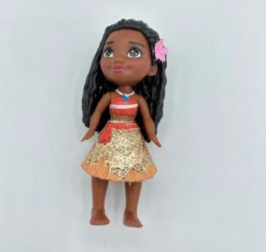 DISNEY PRINCESS POSABLE MINI TODDLER DOLL MOANA WITH PRINT ERROR RARE