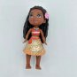 DISNEY PRINCESS POSABLE MINI TODDLER DOLL MOANA WITH PRINT ERROR RARE