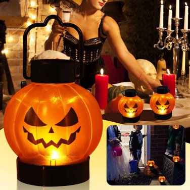 12 Pack Led Pumpkin Lights Halloween Pumpkins Battery Operated Pumpkin Tea Light
