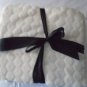 (WHITE) Soft Plain Fleece Throw Decorative Blanket Warm Solid