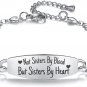 "Not Sisters by Blood but Sisters by Heart" Bracelet Stainless Steel Best Friend