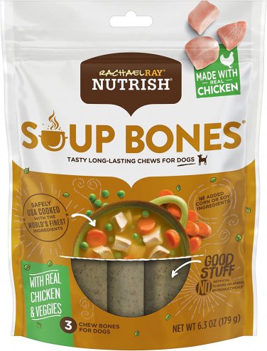 ** Chicken Veggies 3 Soup Bones Chew for Dogs Rachael Ray Nutrish