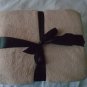 (BEIGE TONE) Soft Plain Fleece Throw Decorative Blanket Warm Solid