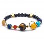 Solar System Universe Galaxy Eight Planets Stone Beads Bracelet