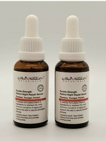 2 PACK Skin Nutritions Double Strength Retinol Night Repair Serum + Free Gift
