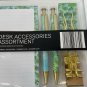 Pembrook Desk Top Accessories Assortment Office Supplies Pen Notepad Clips Palm