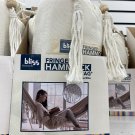 Bliss Hammocks Fringed Hammock in a Bag Hand Woven Boho Style New Bliss Hammocks Fringed Hammock in a Bag Hand Woven Boho Style New