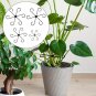 4pcs Plant Stem Supports Plastic Holders Trellis Indoor Outdoor Garden (Black)