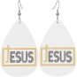 Jesus Leaf PU Leather Dangle Earrings Exquisite Gift Women