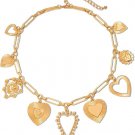 Chunky Gold Tone Charm Necklace for Women Chunky Gold Tone Charm Necklace for Women
