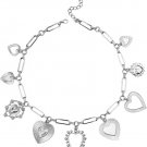 Charm Necklace for Women Chunky Charms Necklace Silver Plated Stetement Charm Necklace for Women Chunky Charms Necklace Silver Plated Stetement
