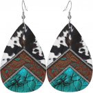 Leaf PU Leather Dangle Earrings Exquisite Gift Women