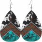 Leaf PU Leather Dangle Earrings Exquisite Gift Women