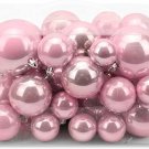 40ct Pearl (PINK) Christmas Ball Plated Ornaments Tree Collection for 40ct 40ct Pearl (PINK) Christmas Ball Plated Ornaments Tree Collection for 40ct