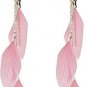 BOHO Pink Vintage Feather Beaded Earrings Fringe Tassel Ethnic Dangle