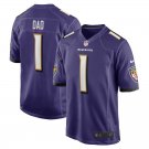 Baltimore Ravens #1 DAD Official Jersey Purple