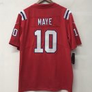 Drake Maye New England Patriots Official Jersey Red