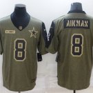 Troy Aikman Dallas Cowboys military salute to service Official Football Jersey