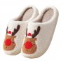 Christmas Reindeer Slippers Soft Plush Comfy House Slippers Winter Warm Slip