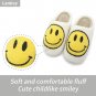 Smiley Face Slippers for Women Men, Anti-Slip Soft Plush Comfy Indoor Slippers