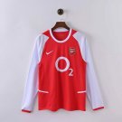 02 04 Arsenal Home Long Sleeve Retro Soccer Jersey