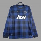 13 14 Manchester United Away Long Sleeve Retro Soccer Jersey