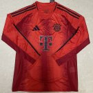 24-25 Bayern Home Long Sleeve Soccer Jersey
