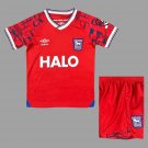 25 26 Ipswich City Away Kids Soccer Jersey Size 16-28