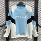 25 26 Manchester City Blue White Sweatshirt