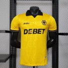 25 26 Wolverhampton Wanderers Wolves Home Player Version Soccer Jersey